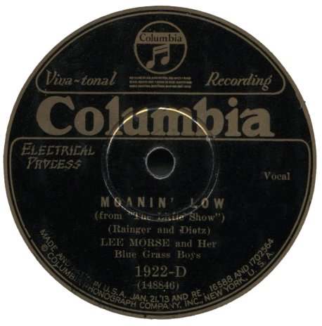 Columbia 1922-D label image