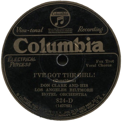 Columbia 824-D label image